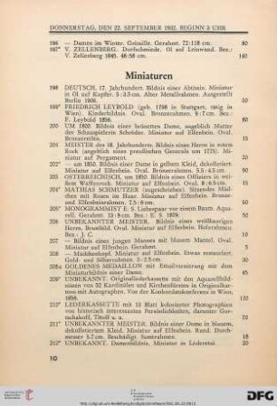 Miniaturen (Nr. 198-214)
