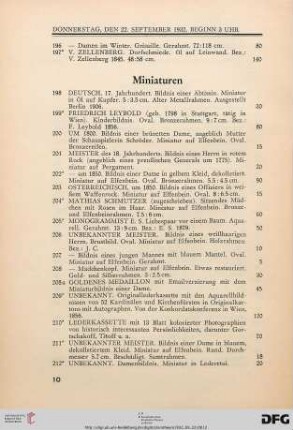 Miniaturen (Nr. 198-214)