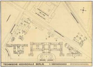 Technische Hochschule Berlin: Gesamt-Lageplan 2.OG 1:1000