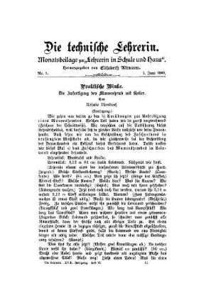 Praktische Winke : die Anfertigung des Manneshemd mit Koller ; (Fortsetzung)