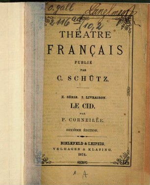 Le Cid : Par P. Corneille
