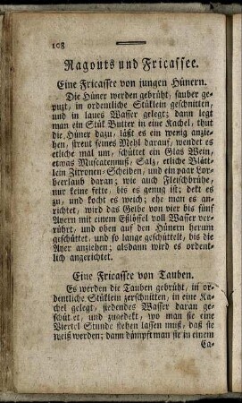 Ragouts und Fricassee.