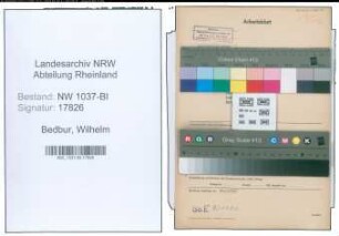 Entnazifizierung Wilhelm Bedbur , geb. 12.11.1903 (Baufuehrer)