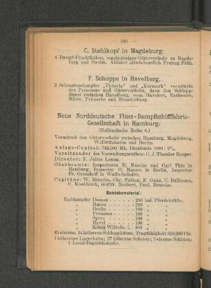 Neue Norddeutsche Fluss-Dampfschifffahrts-Gesellschaft in Hamburg.