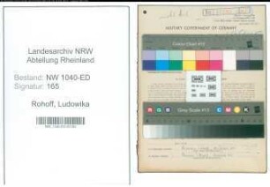 Entnazifizierung Ludowika Rohoff , geb. 28.06.1901 (Lehrerin)