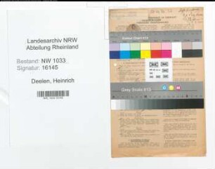 Entnazifizierung Heinrich Van Deelen , geb. 17.02.1894 (Arbeiter)