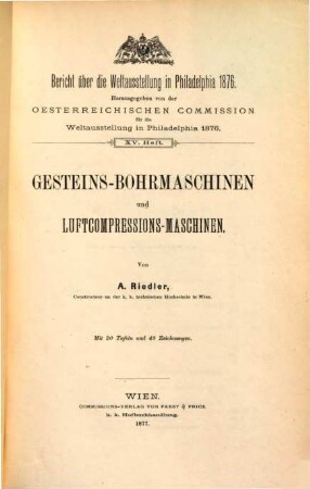 Gesteins-Bohrmaschinen und Luftcompressions-Maschinen