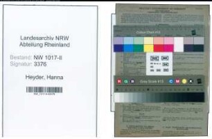Entnazifizierung Hanna Heyder , geb. 24.05.1913 ()