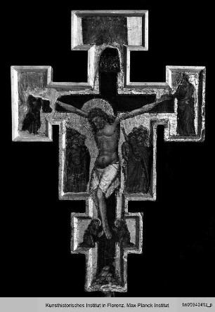 Kreuz mit zwei Schauseiten : Kreuzigung Christi