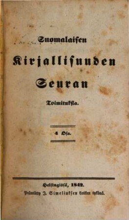 Suomen Kansan Sanalaskuja : (Sprichwörter des finnischen Volkes)