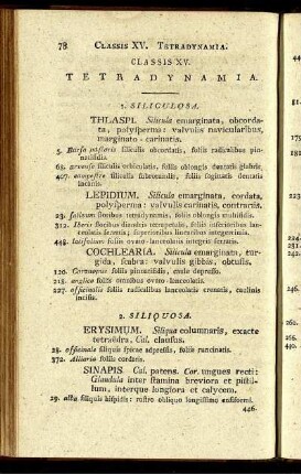 Classis XV. Tetradynamia.