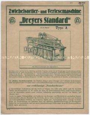 Zwiebelsortier- und Verlesemaschine "Dreyers Standard"
