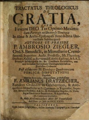 Tractatus theologicus de gratia