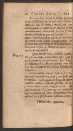 Obiectio quarta.