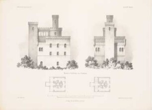 Heckers Kalkofen, Potsdam: Grundrisse, Ansichten (aus: Architektonisches Skizzenbuch, H. 46/3, 1860)