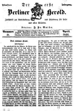 Nummer 41, April 1846