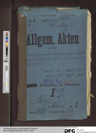 Bestimmungen über Erteilung und Verlängerung von Pässen, Passkontraventionen, Fälschungen, Sichtvermerke, Kennkarten