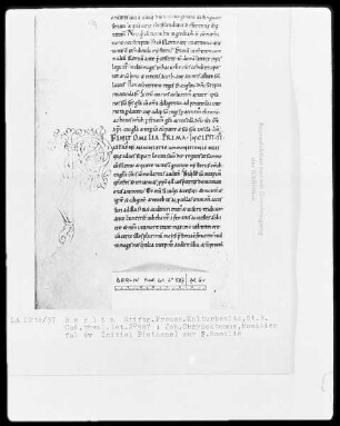 Johannes Chrysostomos, Omiliae super Matthaeus — Initiale P(utasne), Folio 6verso