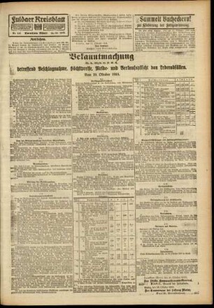 Zweite Ausgabe vom Dienstag, den 22. Oktober 1918.