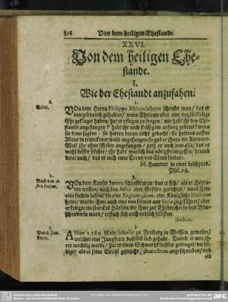 XXVI. Von dem heiligen Ehestande