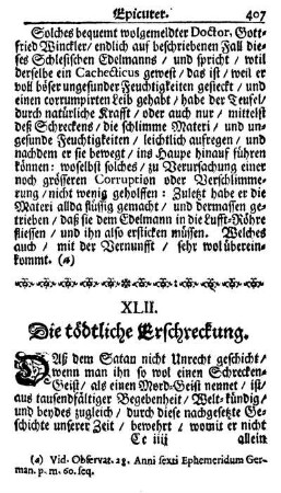 XLII. Die tödtliche Erschreckung