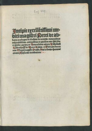 De venenis. Hrsg. Wilhelmus Haldenhoff