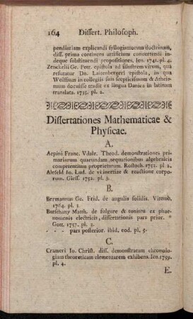 Dissertationes Mathematicae & Physicae