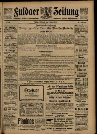 Zweite Ausgabe vom Mittwoch, den 08. April 1903.