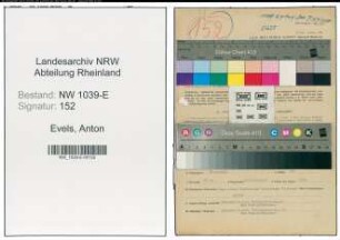 Entnazifizierung Anton Evels , geb. 22.09.1897 (Karosseriebauer)