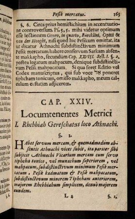 163-169, Cap. XXIV. Locumtenentes Metrici.