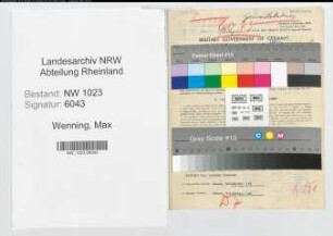 Entnazifizierung Max Wenning , geb. 29.02.1896 (Lagerarbeiter)