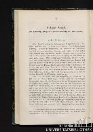 Siebentes Kapitel. Die Bestellung, Pflege und Bewirthschaftung des Küchengartens.