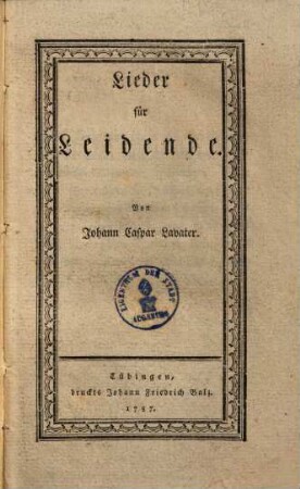 Lieder für Leidende
