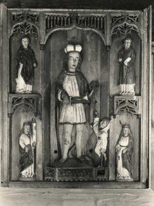 Schnitzaltar in der Schrotholzkapelle (1780) in Sprey