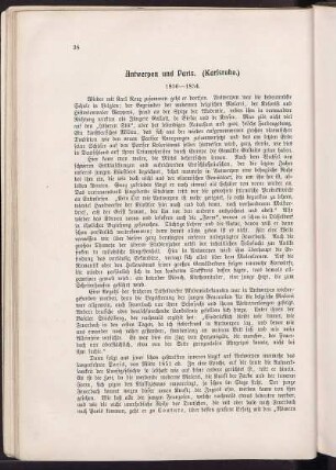 Antwerpen und Paris. (Karlsruhe.) 1850-1854.