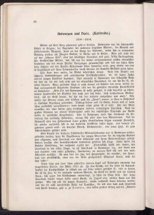 Antwerpen und Paris. (Karlsruhe.) 1850-1854.