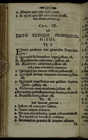 Cap. IX. De Justo Ejusque Propositionibus.