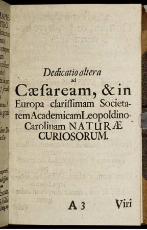 Dedicatio altera ad ...