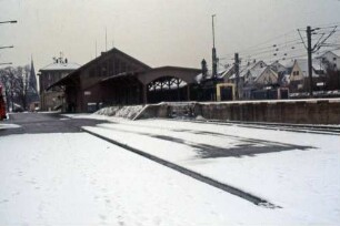 Marbach Güterschuppen Lok 212 225 Nahgüterzug
