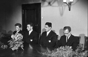 Freiburg: Regierungspräsidium; Thoma; Hug; Jos. Maier, St. Peter; und Trainer: Ewald Roscher, Baden-Baden
