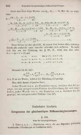 Fünfzehnter Abschnitt. Integration der gleichzeitigen Differentialgleichungen.