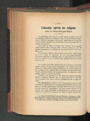 L'éducation agricole des indigènes dans le Haut-Sénégal-Niger.