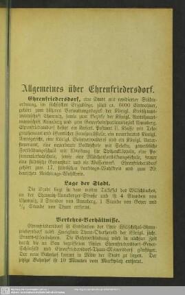 Allgemeines über Ehrenfriedersdorf