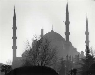 Silhouette der Sultan Ahmet Moschee