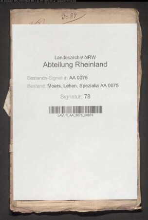 Nichtadlige Belehnung betr. Vluyn, vier Morgen Land daselbst