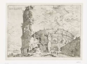 Ansicht des Colosseums in Rom, Blatt 3 der Folge "Römische Ruinen"