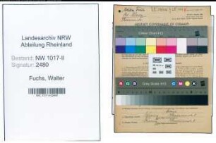 Entnazifizierung Walter Fuchs , geb. 02.07.1904 (Schuhmacher)