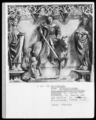 Mittelteil: Die Heiligen Ambrosius, Martin und Ulrich (?)