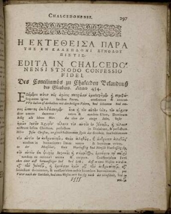 Edita In Chalcedonensi Synodo Confessio Fidei.