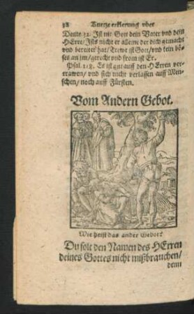 Vom Andern Gebot ... Du solst den Namen des Herren deines Gottes nicht mißbrauchen ...